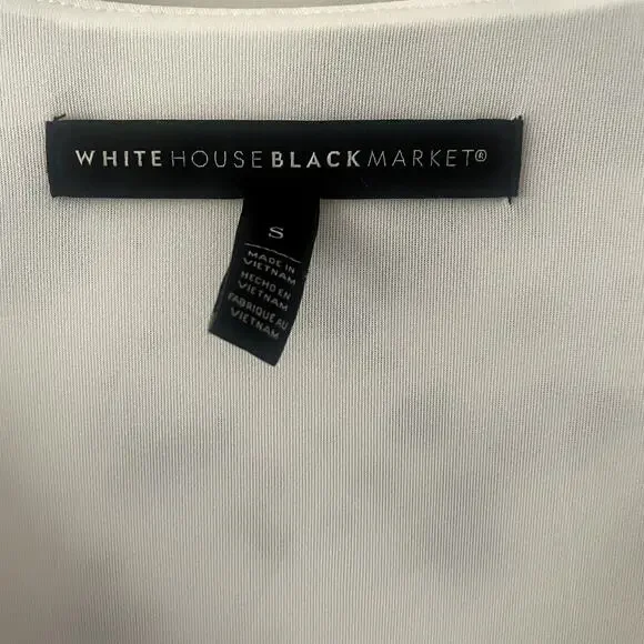 White House Black Market Purple Floral Ruched Top Sz S - Picture 4 of 5